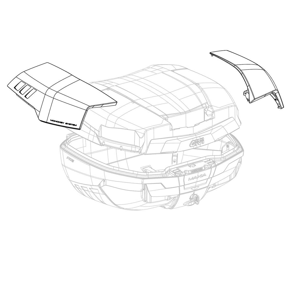 Z6592A999R V58 TOP SHELL COVERS PAINTED ALUMINUM