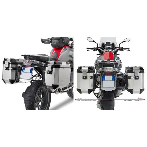 R1250GS Adventure '19-23' Outback Evo Smart top and side case bundle with hardware